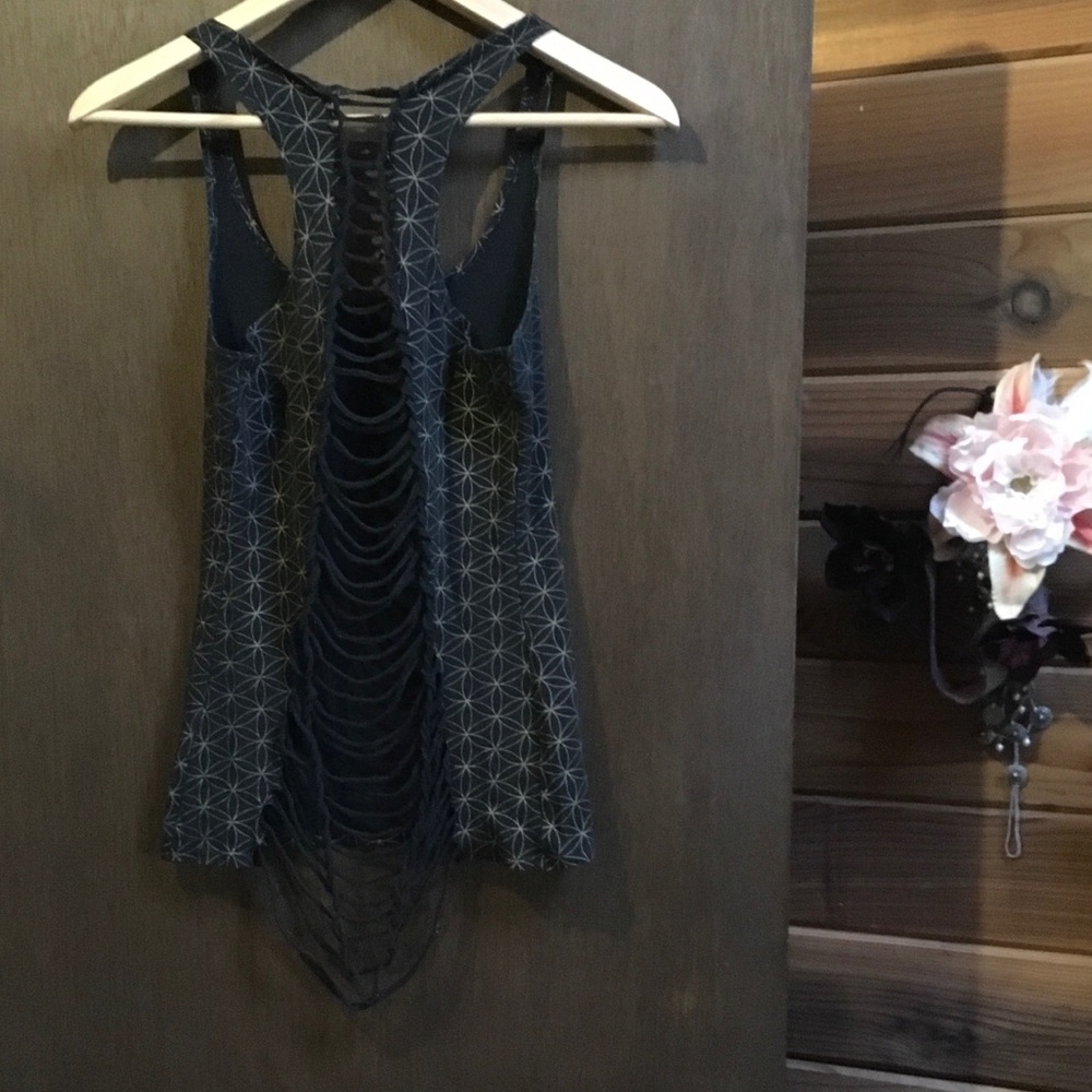 COPY - Retired Onanya black and gold braided tank black L